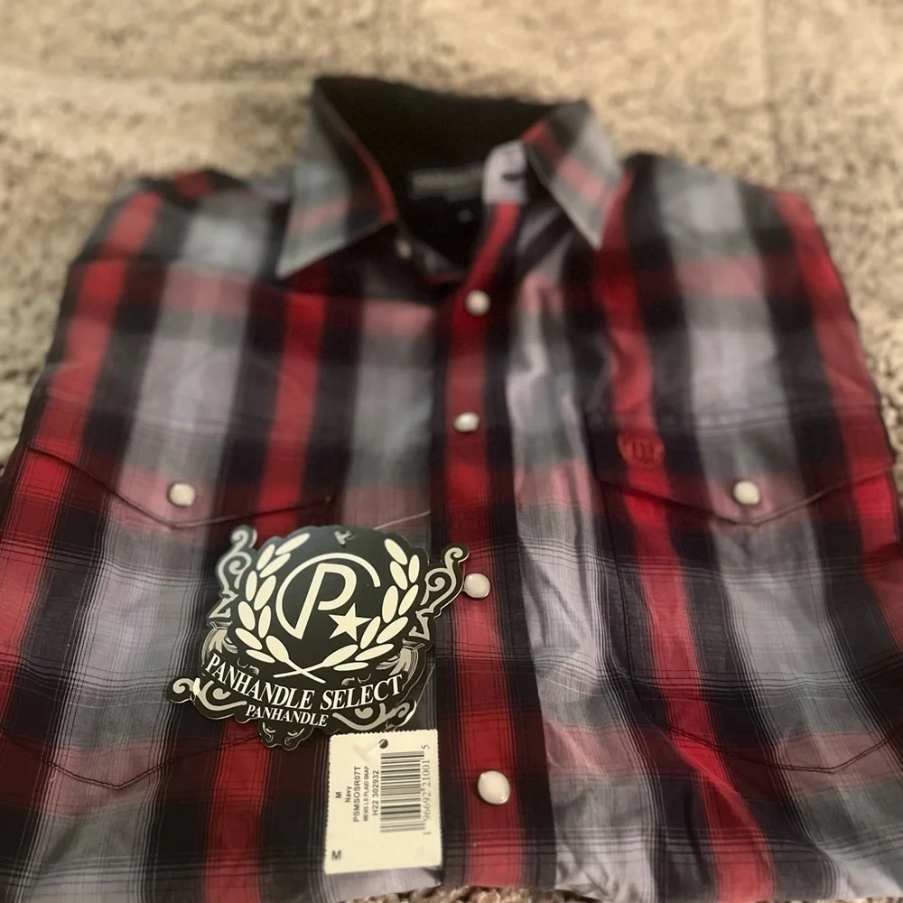 Panhandle Mens Western shirt.  NWT mens medium